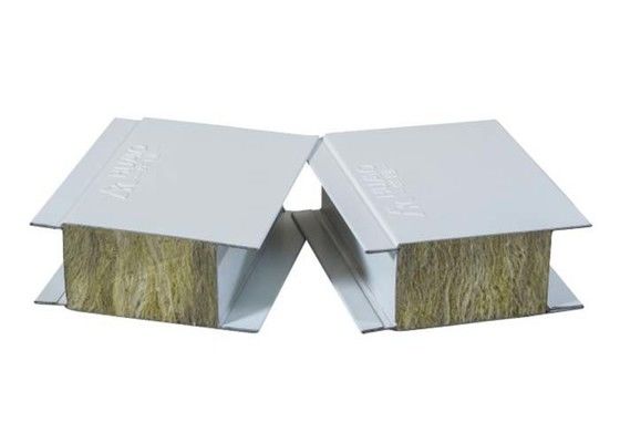 Mua Chống cháy Bảo quản nhiệt Bảo vệ âm thanh Rock Wool Sandwich Panel Bức tường và mái nhà Rock Wool Board Clean Room Panels online manufacture
